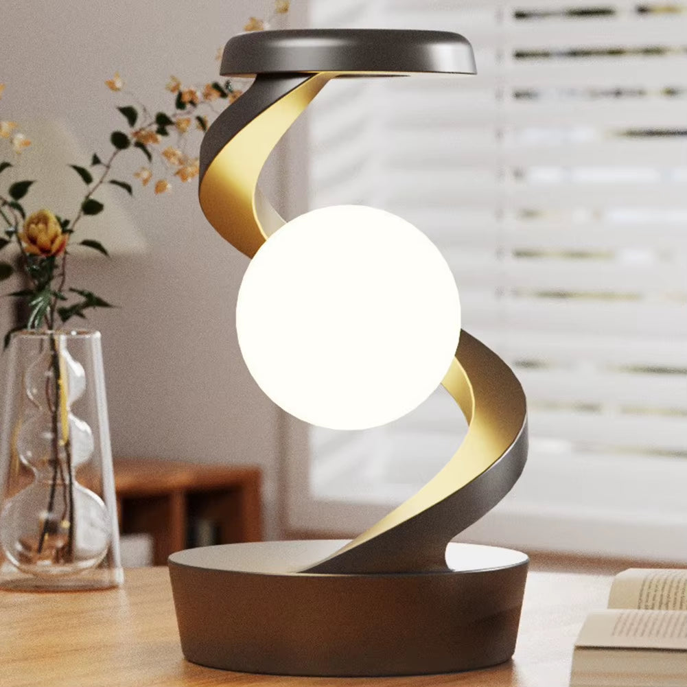 Floating and Spinning in Air with LED Moon Lamp 3D Levitating Ball Lamp RGB with Wireless Phone Charger Floating Moon Table Lamp