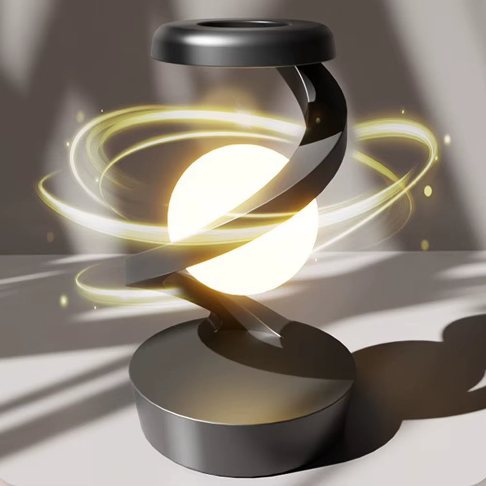 Floating and Spinning in Air with LED Moon Lamp 3D Levitating Ball Lamp RGB with Wireless Phone Charger Floating Moon Table Lamp
